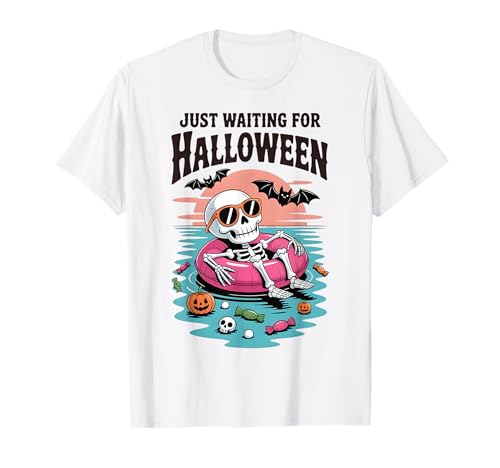 Spooky Summer Skeleton Just Waiting for Halloween Kids Gifts T-Shirt Spooky Summer Skeleton Just Waiting for Halloween Kids Gifts T-Shirt von funny Halloween Shirts For Kids Boys Girls Gifts
