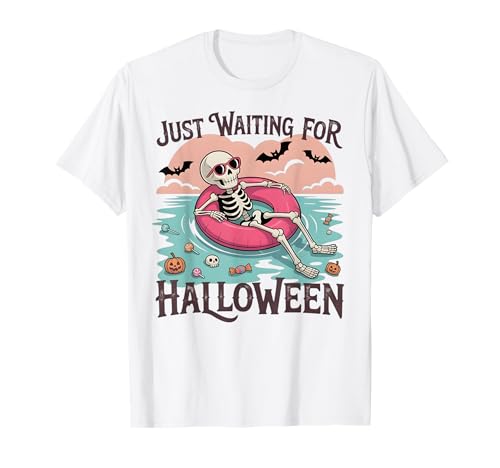 Spooky Summer Skeleton Just Waiting for Halloween Kids Gifts T-Shirt Spooky Summer Skeleton Just Waiting for Halloween Kids Gifts T-Shirt von funny Halloween Shirts For Kids Boys Girls Gifts