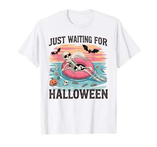 Spooky Summer Skeleton Just Waiting for Halloween Kids Gifts T-Shirt Spooky Summer Skeleton Just Waiting for Halloween Kids Gifts T-Shirt von funny Halloween Shirts For Kids Boys Girls Gifts