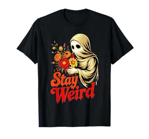 Cute Boo Stay Weird Funny Sprüche Niedlich Halloween Frauen Männer T-Shirt von funny Halloween Spooky Goose Sar