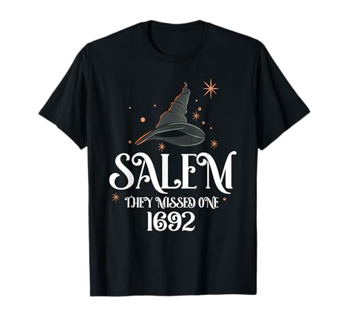 Salem 1692 They Missed One Lustiges Halloween-Kostüm für Damen T-Shirt von funny Salem 1692 They Missed One spooky witch