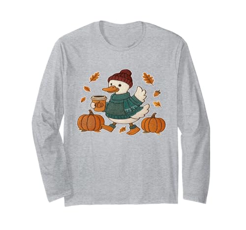 Girly Herbst Kokette Ästhetik für Herbstsaison Liebhaber Langarmshirt Girly Herbst Kokette Ästhetik für Herbstsaison Liebhaber Langarmshirt von funny autumn goose