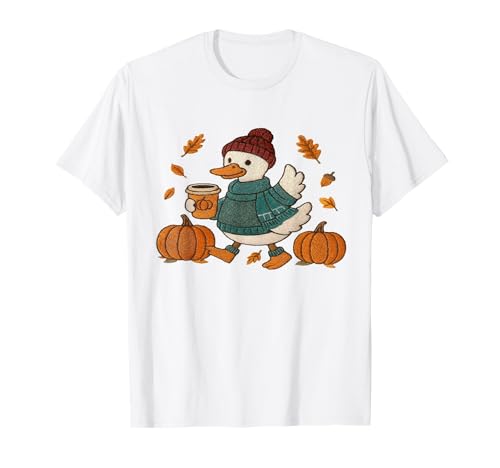 Girly Herbst Kokette Ästhetik für Herbstsaison Liebhaber T-Shirt Girly Herbst Kokette Ästhetik für Herbstsaison Liebhaber T-Shirt von funny autumn goose