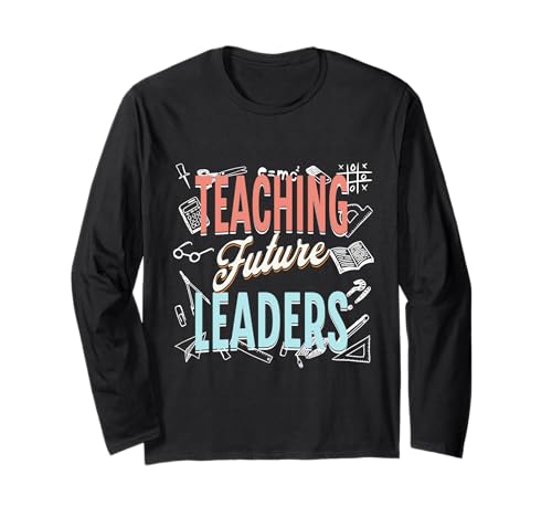 Teaching Future Leaders Retro Lehrer zurück zu Schule Männer Langarmshirt Teaching Future Leaders Retro Lehrer zurück zu Schule Männer Langarmshirt von funny back to school design for men and women