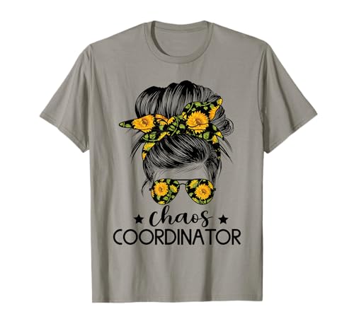 Lustiger Chaos Koordinator Sonnenblume Unordentlicher Dutt Damen T-Shirt Lustiger Chaos Koordinator Sonnenblume Unordentlicher Dutt Damen T-Shirt von funny chaos coordinator design