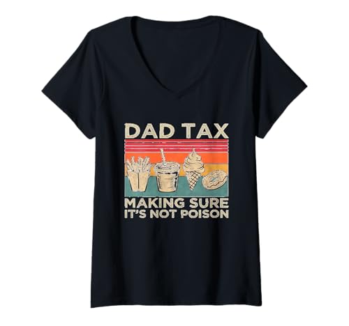 Damen Dad Tax Making Sure It's Not Gift - Dad Tax Definition T-Shirt mit V-Ausschnitt Damen Dad Tax Making Sure It's Not Gift - Dad Tax Definition T-Shirt mit V-Ausschnitt von funny dad tax