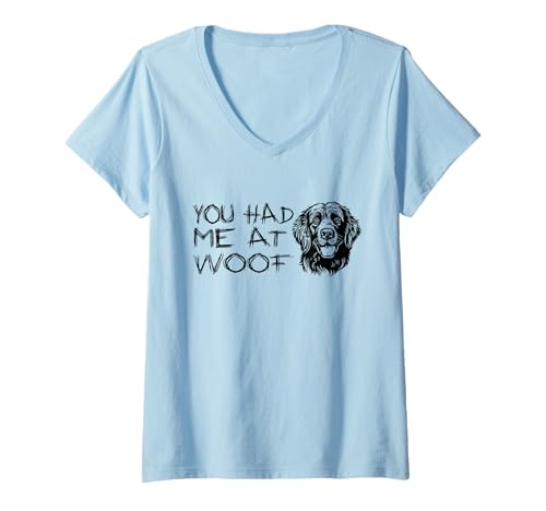 Damen Du hattest Mich bei wuff lustiger Hundeliebhaber süßer Hund T-Shirt mit V-Ausschnitt Damen Du hattest Mich bei wuff lustiger Hundeliebhaber süßer Hund T-Shirt mit V-Ausschnitt von funny dog lover cute dog