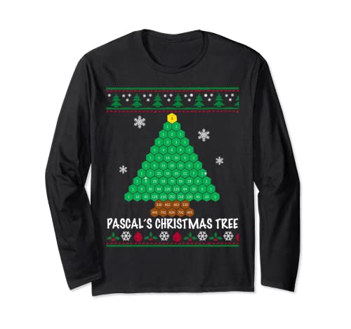 Lustiger Mathematik-Pullover-Pascal's Weihnachtsbaum für Damen und Herren Langarmshirt Lustiger Mathematik-Pullover-Pascal's Weihnachtsbaum für Damen und Herren Langarmshirt von funny maths shirts