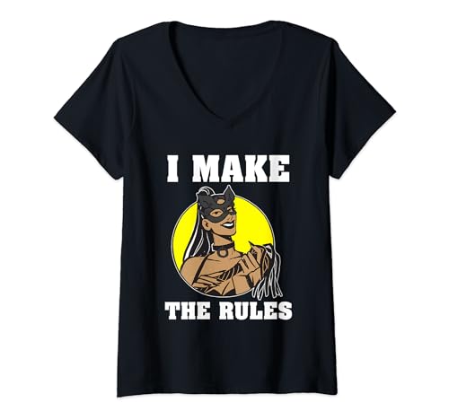 Damen i make the rules funny dominatrix T-Shirt mit V-Ausschnitt Damen i make the rules funny dominatrix T-Shirt mit V-Ausschnitt von funny slogan for adults
