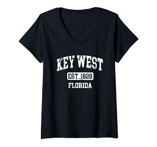 Damen Key West est 1828 T-Shirt mit V-Ausschnitt Damen Key West est 1828 T-Shirt mit V-Ausschnitt von funny sports clothing