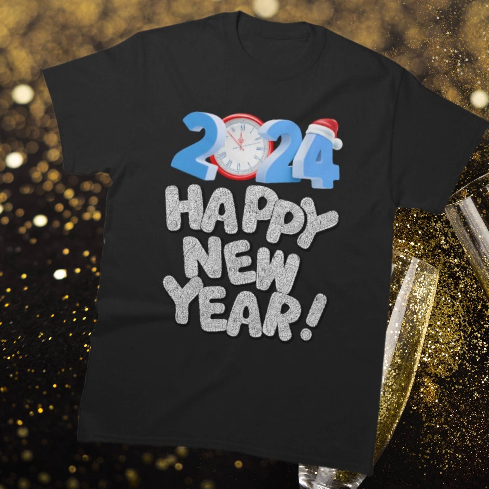 Frohes Neues Jahr T-Shirt Happy New Year Weihnachts - Perfektes Geschenk von funnyShirty