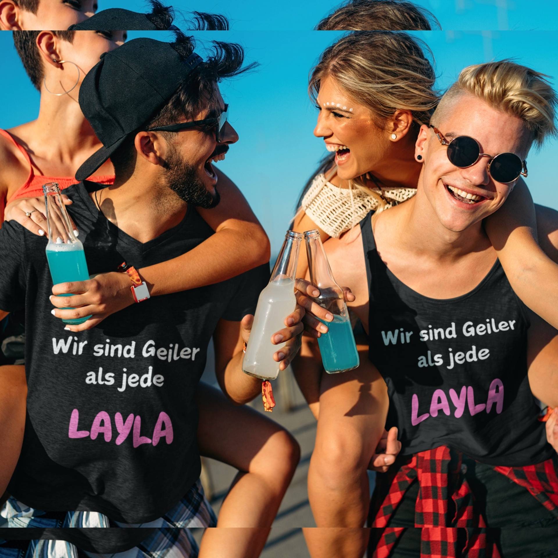 Wir Sind Geiler Als Jede Layla T-Shirt Mallorca Geiler Layla Schöner Jünger Malle, Geschenk von funnyShirty