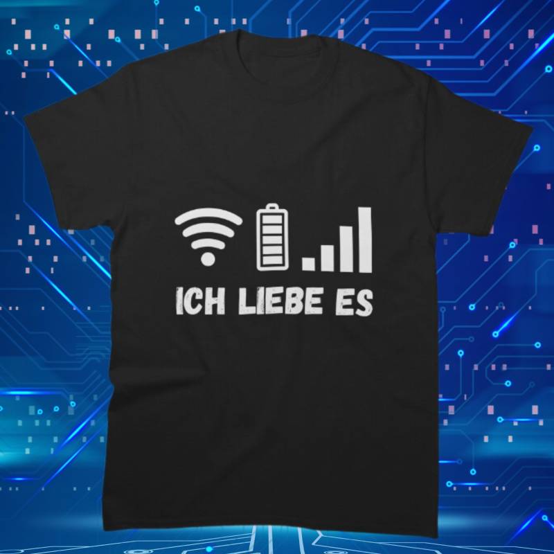 Witziges Design Für Damen Und Herren - Ich Liebe Es T-Shirt Wlan Liebe -Unisex von funnyShirty