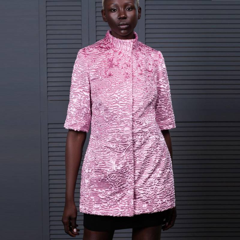 Kunstpelzjacke - Rosa Samtjacke Umweltfreundliches Fell Vintage Jacke Pelzjacke Damen Herbstjacken Modejacke von furamur