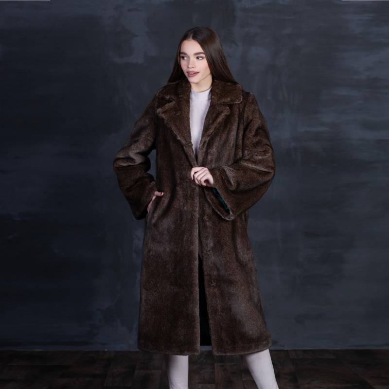 Kunstpelz Mantel - Oversized Pelz Damen Lange Winter Oberbekleidung Vintage Mäntel Für Frauen Nerz von furamur