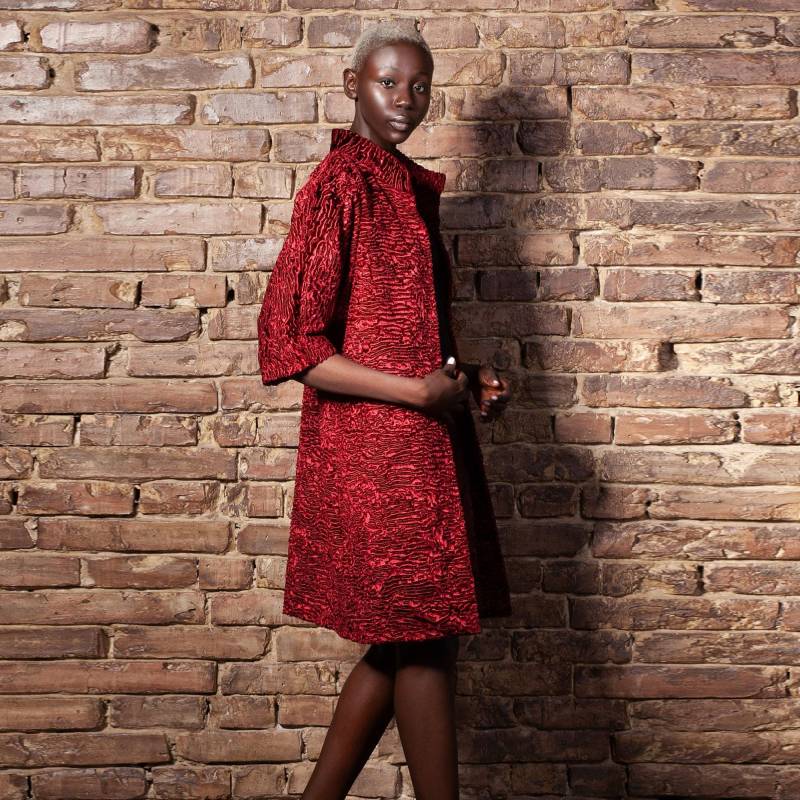 Kunstpelz Jacke - Damen Rote Trenchjacke Luxus Vintage Jacken Elegante Für von furamur