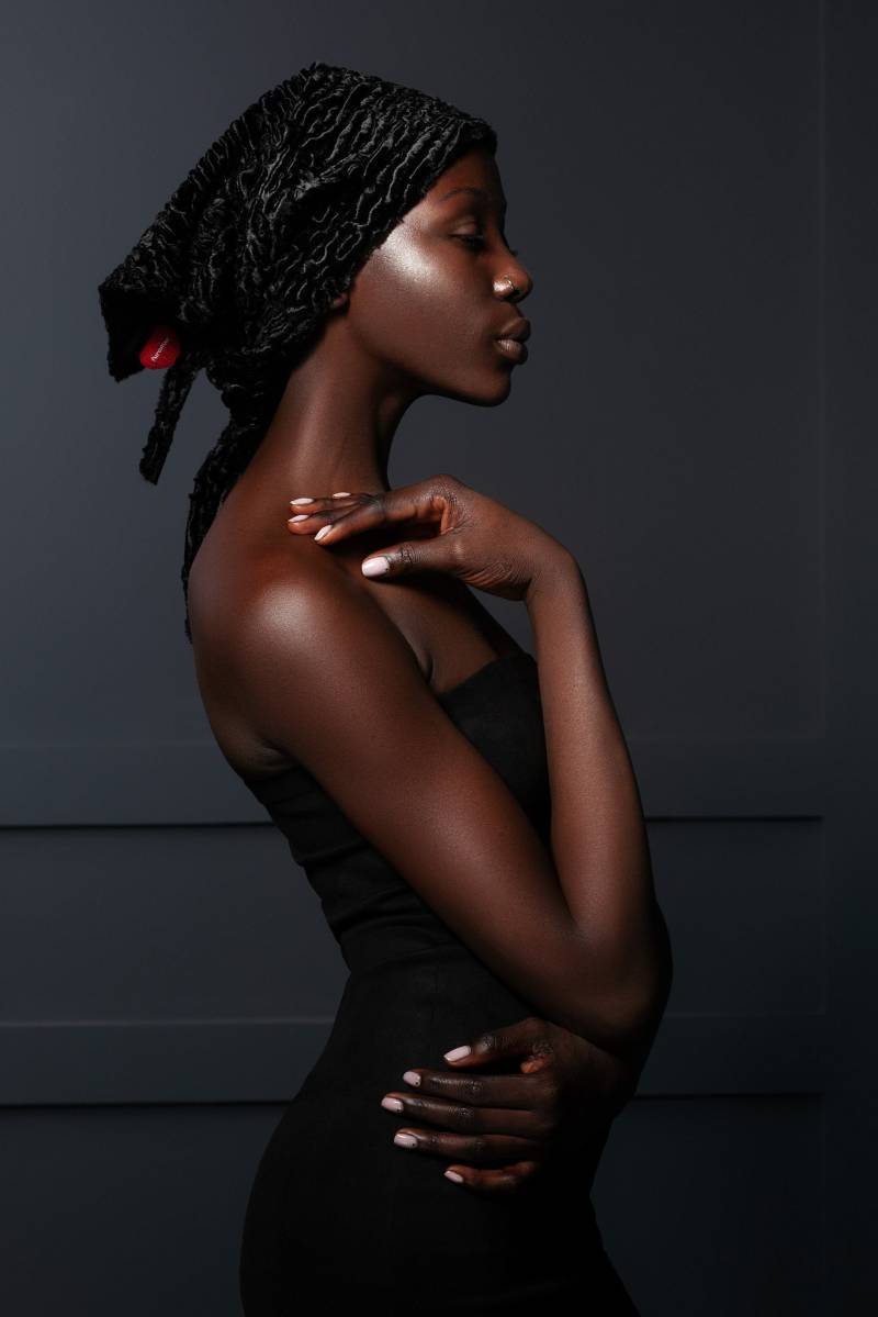 Halstuch - Schwarzes Kunstfell Halstuch Tissavel Luxus Winter Bandana von furamur