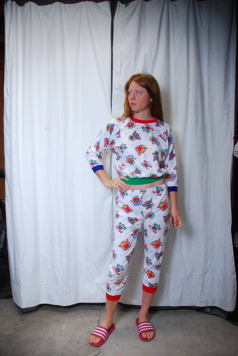 90Er Kinder Große Sport Langarm Pj Set Hose Crew Neck Frauen Neuheit Lustige Grundfarben Schlafanzug Fußball Hoops Pro Sportler von furhatguild