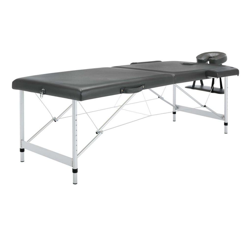 furnicato Massageliege 2-Zonen Aluminiumgestell Anthrazit 186x68 cm von furnicato