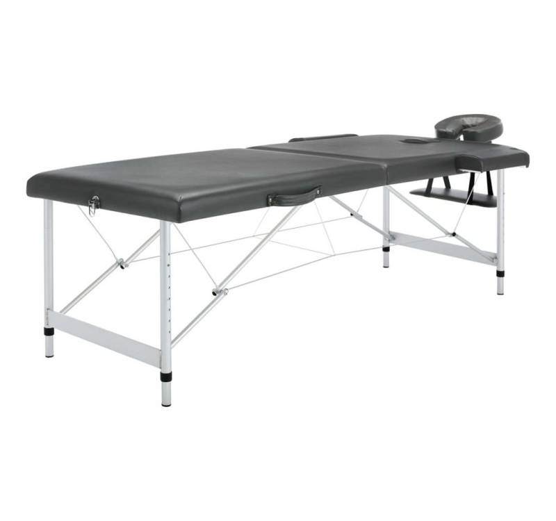 furnicato Massageliege 2-Zonen Aluminiumgestell Anthrazit 186x68 cm von furnicato