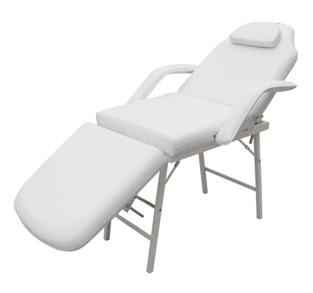 furnicato Massageliege Kosmetikstuhl Tragbar Kunstleder 185x78x76 cm Weiß von furnicato