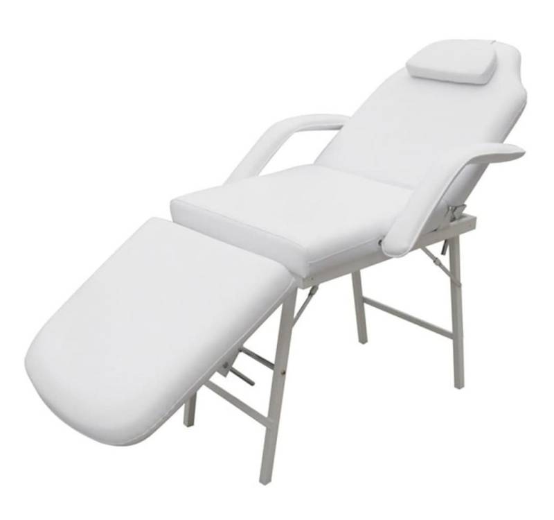 furnicato Massageliege Kosmetikstuhl Tragbar Kunstleder 185x78x76 cm Weiß von furnicato