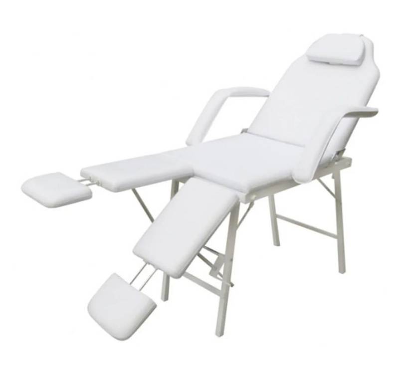 furnicato Massageliege Kosmetikstuhl Tragbar Kunstleder 185x78x76 cm Weiß von furnicato