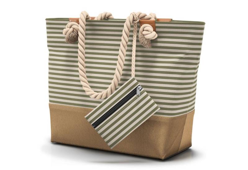 furora HOLIDAY Strandtasche Badetasche mit Reißverschluss & 2x Innentaschen, Beach Bag XXL von furora HOLIDAY