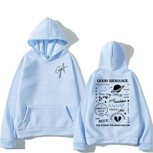 furuide Gracie Abrams Style Hoodie Printed Sweatshirt - Unisex Oversized Pullover, himmelblau, M furuide Gracie Abrams Style Hoodie Printed Sweatshirt - Unisex Oversized Pullover, himmelblau, M von furuide