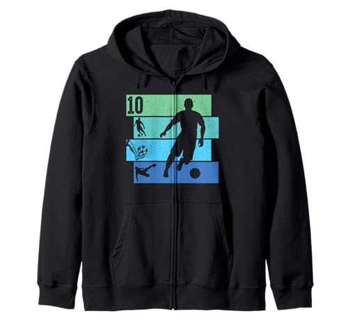 10th Birthday Boy 10 Years Footballer Football fußball Retro Kapuzenjacke 10th Birthday Boy 10 Years Footballer Football fußball Retro Kapuzenjacke von fußball fußballer Spieler Kindergeburtstag party