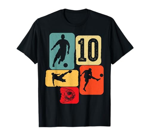 10th Birthday Boy 10 Years Footballer Football fußball Retro T-Shirt 10th Birthday Boy 10 Years Footballer Football fußball Retro T-Shirt von fußball fußballer Spieler Kindergeburtstag party