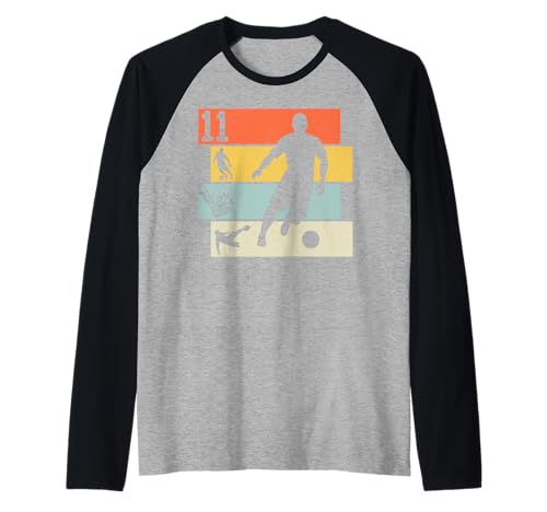 11th Birthday Boy 11 Years Footballer Football fußball Retro Raglan 11th Birthday Boy 11 Years Footballer Football fußball Retro Raglan von fußball fußballer Spieler Kindergeburtstag party