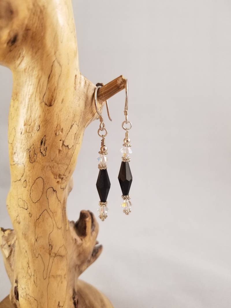 Ab Swarovski & Sterling Silber Ohrringe Ab Swarovski & Sterling Silber Ohrringe von futureheirloomsbyKB
