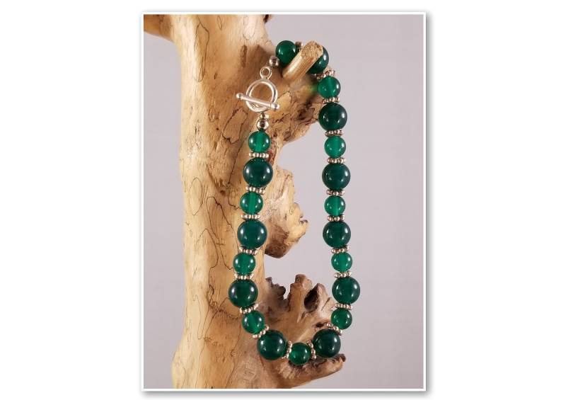 Grünes Karneol Und Sterling Silber Armband Grünes Karneol Und Sterling Silber Armband von futureheirloomsbyKB