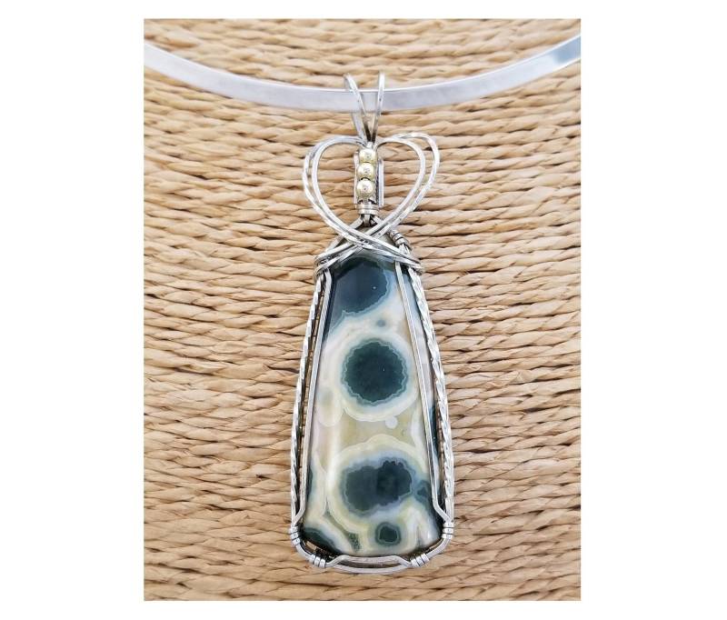 Wire Wrapped Kabamby Ozean Jaspis Anhänger Silber Draht Wrap Alte Lager Video Wwn15Tb Wire Wrapped Kabamby Ozean Jaspis Anhänger Silber Draht Wrap Alte Lager Video Wwn15Tb von futureheirloomsbyKB