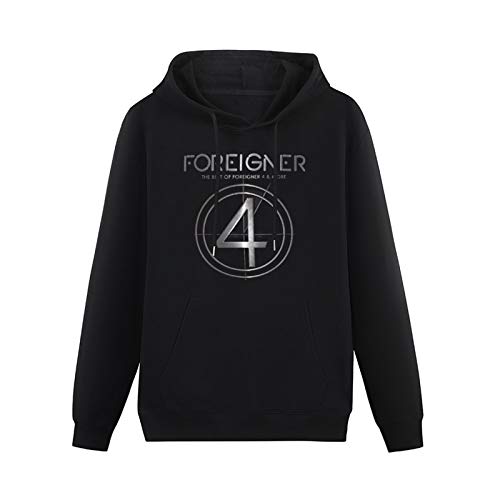 fuwo Hooded Foreigner The Best of Foreigner 4 More Graphic Printed Long Sleeve Sweatshirts Black L von fuwo