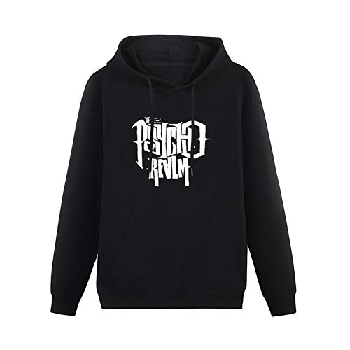 fuwo Hooded Psycho Realm Logo Interlude Stone Garden Cool Long Sleeve Sweatshirts Black XL von fuwo