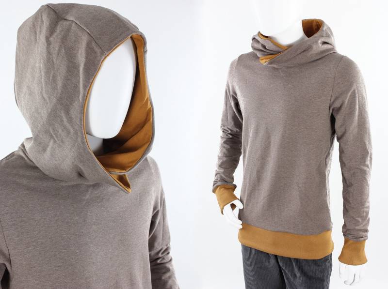 Kapuzenpulli Braun Meliert Und Ocker von fuxandfriends