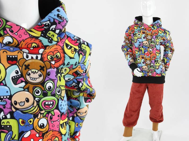 Kinder-Kapuzenpulli Monsterparty von fuxandfriends