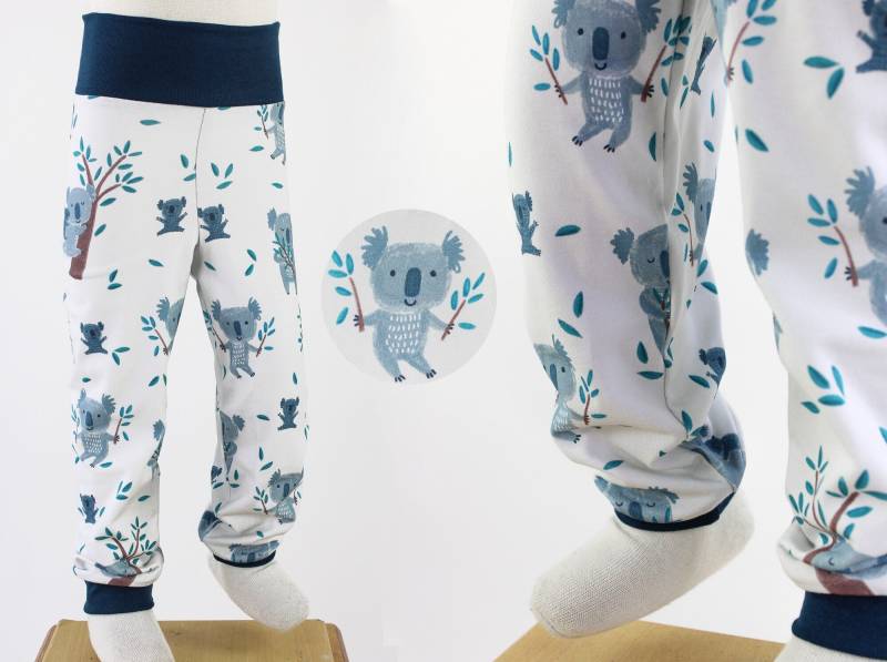 Kinder-Leggings Weiß Mit Koalas Bio-stoffe von fuxandfriends