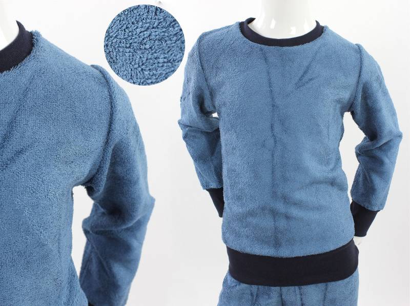 Kinder-Longsleeve Aus Frottee Blau von fuxandfriends