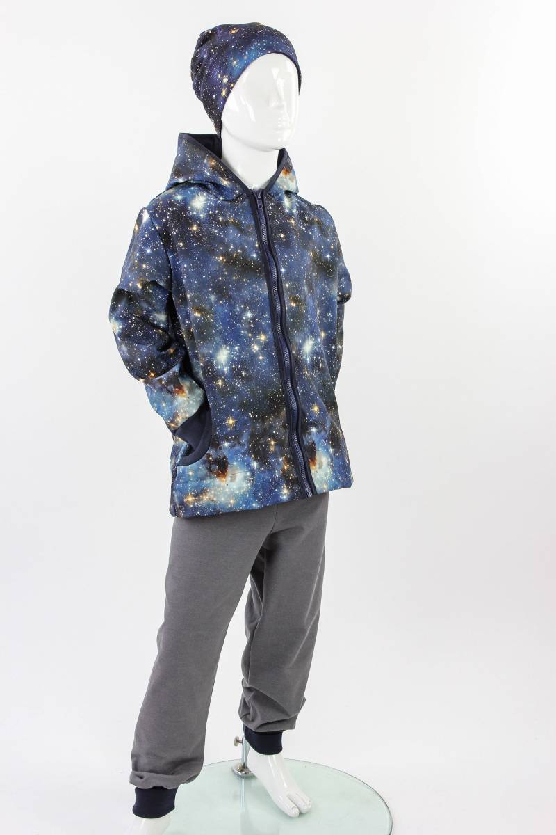 Kinder-Softshelljacke Blue Galaxy von fuxandfriends