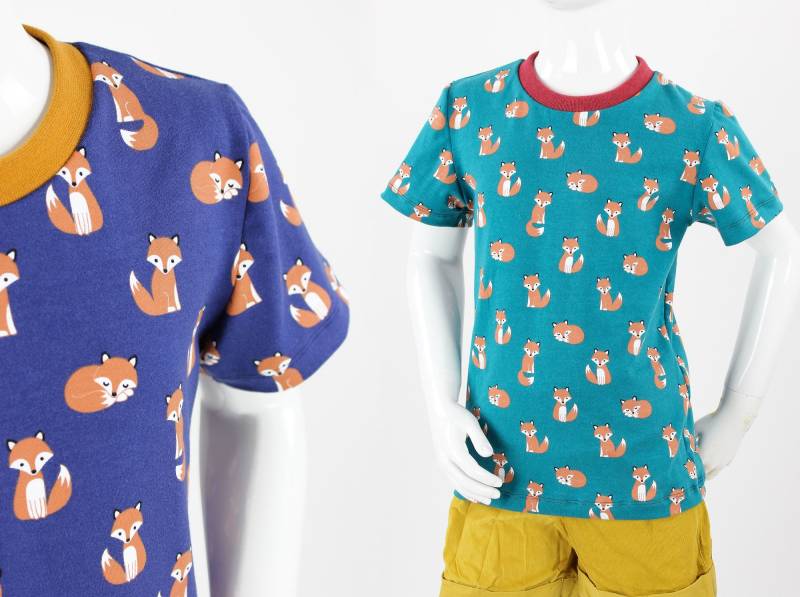 Kinder-T-Shirt Mit Füchsen Mehrere Farben von fuxandfriends