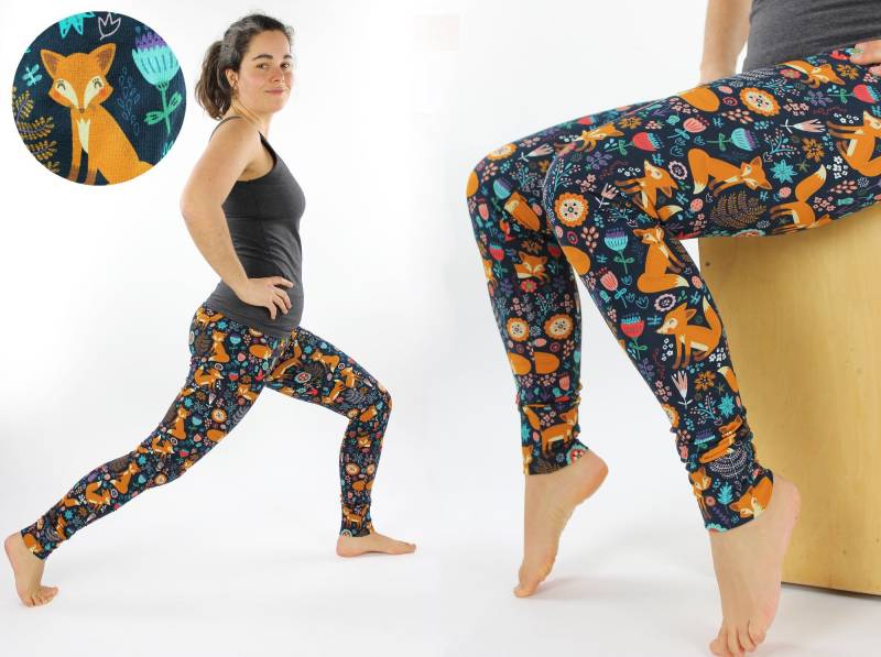Leggings Marine Mit Mohnfüchsen von fuxandfriends