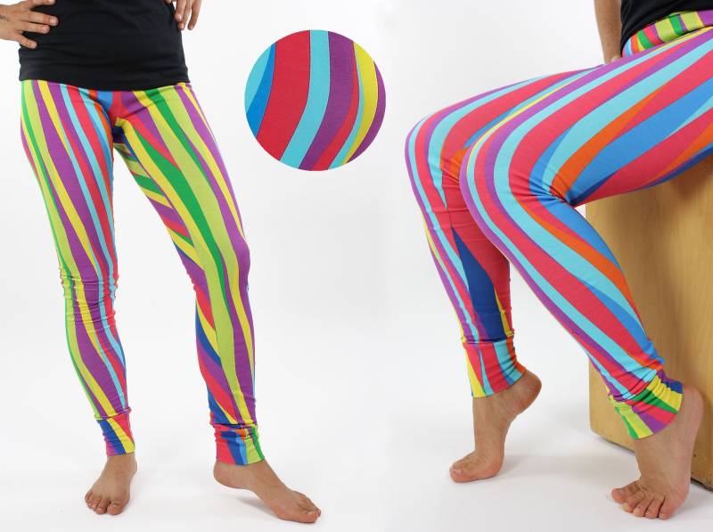 Leggings Mit Bunten Retrostreifen von fuxandfriends