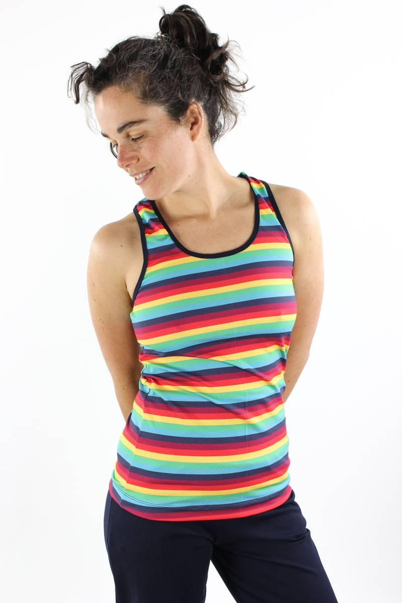 Racerback Tank Top Mit Regenbogenstreifen von fuxandfriends