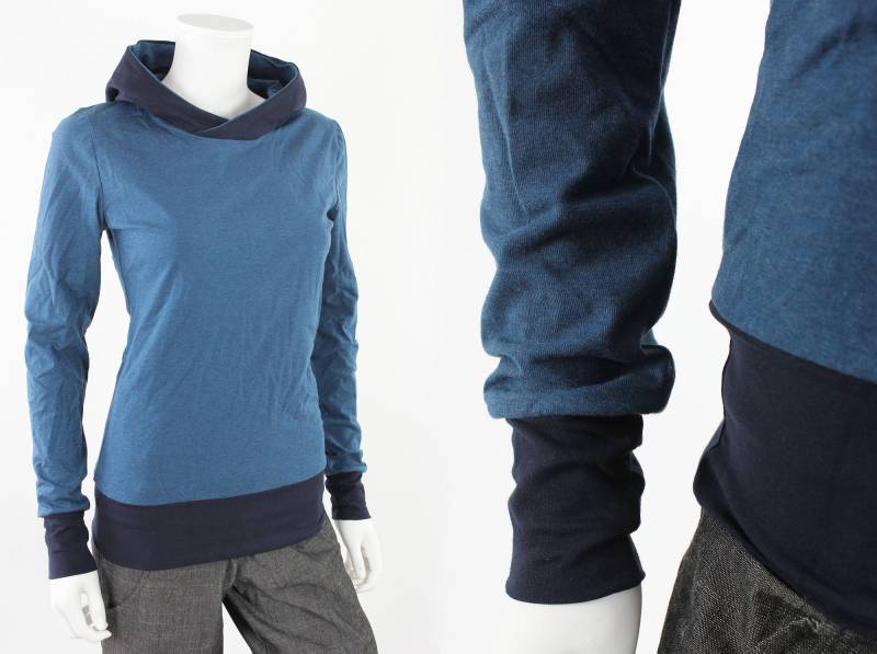 Sommerpulli Dunkelblau Meliert Und Marineblau von fuxandfriends