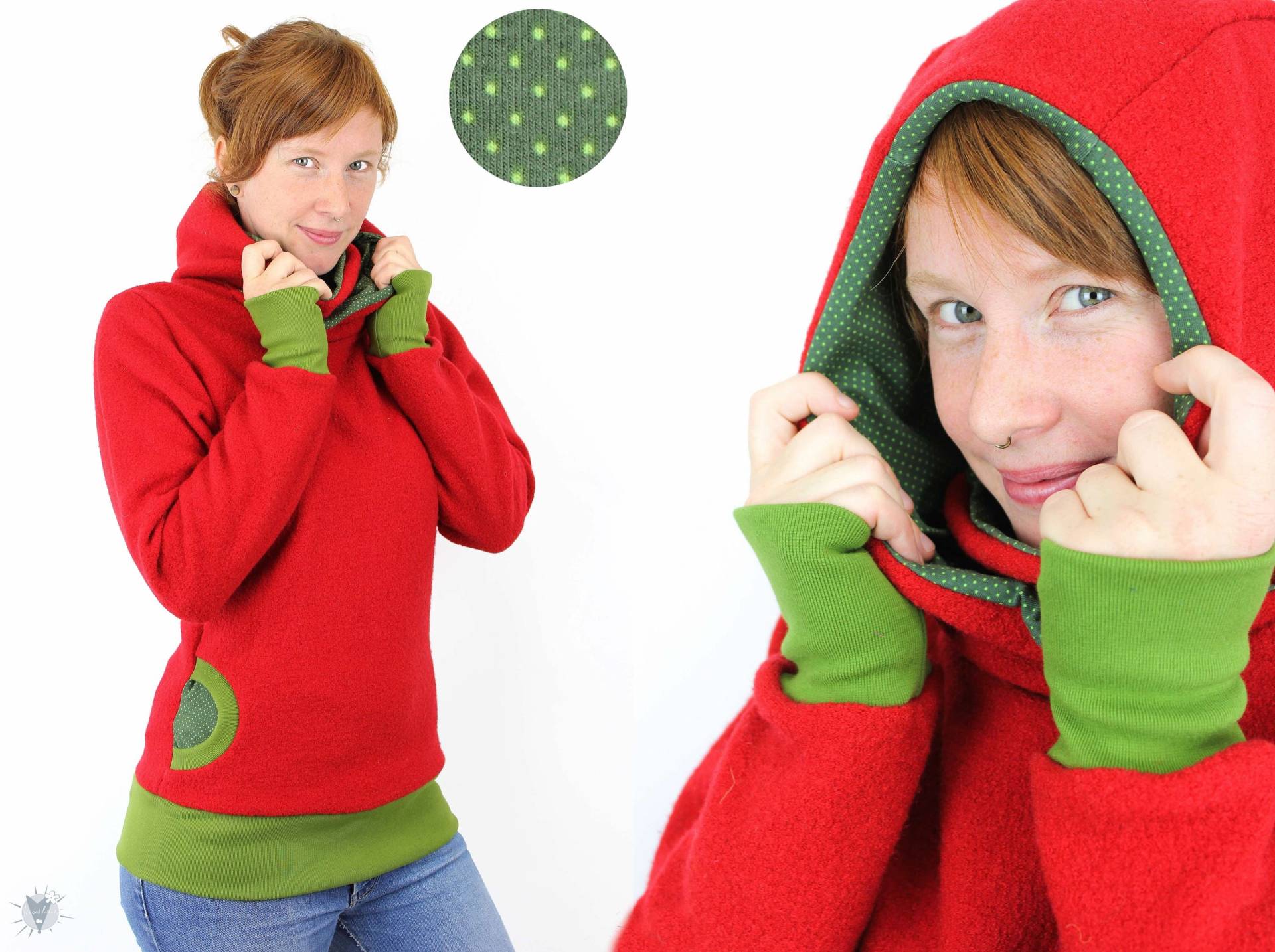 Wollpulli Aus Wollwalk, Körperbetonter Damen-Hoodie, Atmungsaktiv, Wärmeregulierend, Schmutzabweisend, S-xl Wollpulli Aus Wollwalk, Körperbetonter Damen-Hoodie, Atmungsaktiv, Wärmeregulierend, Schmutzabweisend, S-xl von fuxandfriends