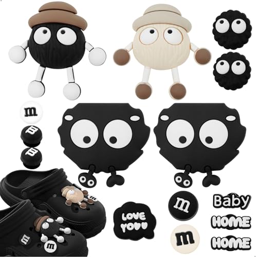 3D Crocs Stecker Set Schuh Charms Abnehmbare Zubehör Niedliche Cartoon Ornamente PVC DIY Crocs-Zubehör Knöpfe Anstecker Dekoration Nadeln von fuxunamz