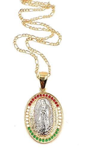 Virgen de Mexico Guadalupe Anhänger Halskette 18 Karat vergoldet Kette Schmuck für Frauen Virgen de Mexico Guadalupe Anhänger Halskette 18 Karat vergoldet Kette Schmuck für Frauen von fwj